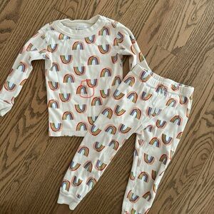 3T Hanna Andersson White and Red Pajama Sets